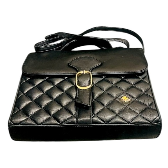 Pierre Balmain Black Buttersoft Quilt Leather Crossbody Bag - Picture 7 of 10